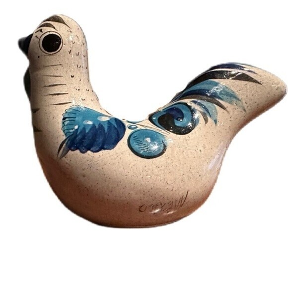 Vintage Tonala Mexican Art Pottery‎ Painted Bird - Picture 8 of 8